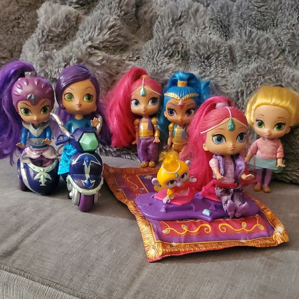 Mattel Adventure Dolls with Purple, Pink, and Blue Hair